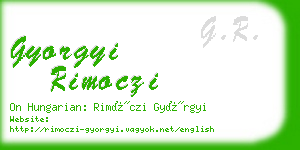 gyorgyi rimoczi business card